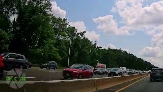 9 Car Crash Delays Garden State Parkway North Near Exit 138 in Kenilworth [upl. by Ramiah57]