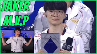 Caedrel Reacts To Faker Getting Finals MVP [upl. by Limaj]