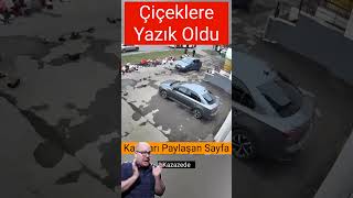 Çiçekleri ezen araç sürücüsü verdiği zararı karşılamadan olay yerinden kaçtı ama polisten kaçamadı [upl. by Nabi582]