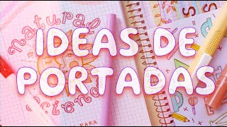 PORTADAS para CUADERNOS BONITAS Y CREATIVAS 🌞🌜CARÁTULAS FÁCILES PARA el REGRESO A CLASES [upl. by Adnohsek]