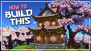 How to Build a Cherry Blossom Temple  Minecraft 120 Tutorial [upl. by Dauf]