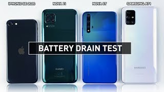 iPhone SE 2020  Nova 7i  Nova 5T  Samsung A71 BATTERY DRAIN TEST [upl. by Alica735]