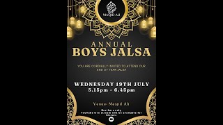 Masjid Ali Bolton  Annual Boys Jalsa [upl. by Hgiellek]