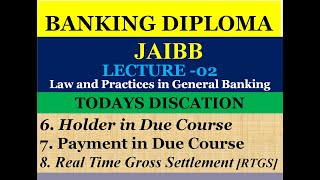 BANKING DIPLOMA JAIBB Law and Practices in General Banking [upl. by Nesbitt]