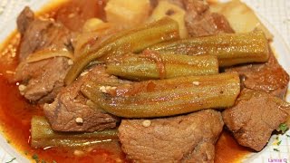 Haitian Beef And Okra Stew  Okra Recipe  Episode 33 [upl. by Etnohc]