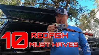 Redfish Fishing Setup  10 Must Have Items for Redfish [upl. by Dlanod491]