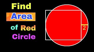 Can You Find Area of the Red Shaded Circle   Square  math maths  geometry [upl. by Lole]