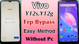 Vivo Y12sY12g Frp Bypass  Without Pc  Vivo Y12Y12g Google Account Frp Unlock New Method [upl. by Tiraj]