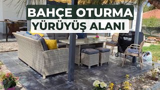 Bahçeye Yürüyüş ve Oturma Alanına Fayans Nasıl Yapılır  Merdoz [upl. by Ahsenre]