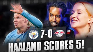 HAALAND SCORES 5 IN DOMINATING WIN  Man City 70 RB Leipzig Agg 81  HIGHLIGHTS [upl. by Rollecnahc929]