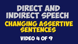 Direct and Indirect Speech Video 4 of 9 Explained in Hindi  Rules Direct and Indirect Speech [upl. by Enoryt]