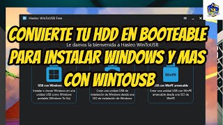 Crear Windows Booteable en HDD para Instalacion desde Cero  WinToUSB [upl. by Sirraj2]