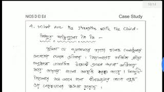 5111 Case Study in Bengali Fully Solved NIOS D El Ed Materials [upl. by Karlyn770]