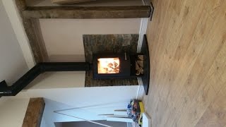 Termatech TT20 Bazic Barn Conversion Stove Installation Insulated Flue No Chimney [upl. by Atiken]