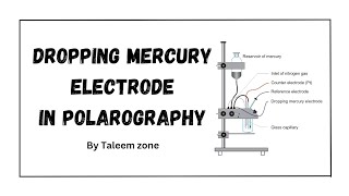 Dropping Mercury Electrode in polarography  Advantages and disadvantages  Best explained [upl. by Gereron929]