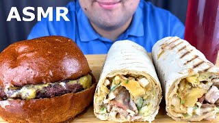 ASMR SHAWARMA amp BURGER CHEESEBURGER MUKBANG EATING SOUNDS EATING SHOW [upl. by Lachance]