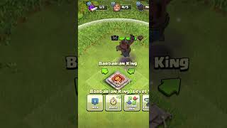 TTRPG Barbarian King😳Clash of clans🤯shorts coc clashofclans [upl. by Anaitsirc]