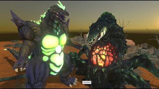 Biollante VS Super Godzilla Battle ARBS Animal revolt Battle Simulator [upl. by Alda]