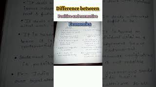 Difference between Positive and Normative Economics shorts economics [upl. by Aicile]