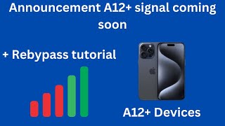 Announcement A12 iCloud bypass with signal  rebypass tutorial [upl. by Ruelu76]