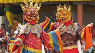 Cham Dance at Paro Tsechu Festival  Bhutan [upl. by Eserehs881]