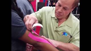 Franco Columbu  elbow taping [upl. by Nayb]