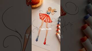 Taylor Swift in Toronto 🔥 taylorswift erastour fashionillustration asmr [upl. by Evita]