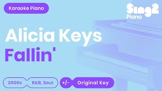 Alicia Keys  Fallin Piano Karaoke [upl. by Attener]