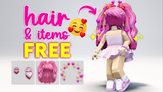 HURRY GET NEW ROBLOX FREE ITEMS AND HAIR 🤩🥰 [upl. by Carleen]