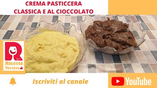 Crema pasticcera classica e al cioccolato  Ricette Testate [upl. by Ecyal]