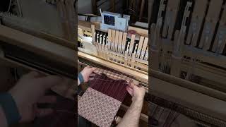 Louet Jane Loom  16 Shaft Point Twill With Tempo Treadle [upl. by Namyl]