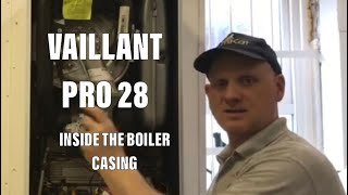 Vaillant eco tec 28kw combination boiler inside the boiler casing full taredown and review [upl. by Haskins925]