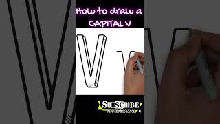 How to draw a CAPITAL V [upl. by Cherian]