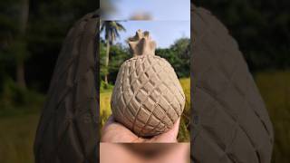 আজ বানালাম মাটির আনারস 🍍art clay pottery fruit shorts minivlog [upl. by Diver]