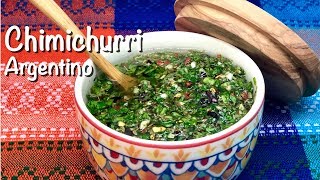 CHIMICHURRI ARGENTINO 🇦🇷  Receta para hacer chimichurri argentino 57 [upl. by Lahcym874]