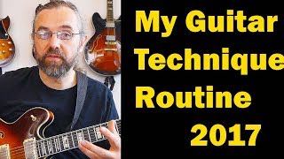 My Guitar Practice Routine 2017  Technique Spread Triads Quartal Arpeggios  Jazz Guitar Vlog [upl. by Eselrahc]