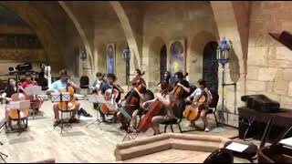 JACQUET DE LA GUERRE  Overture ‘Céphale et Procris’  Cello orchestra prep David Johnstone [upl. by Nylodam]