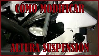 Como modificar altura horquilla de moto Benelli TRK 502 X [upl. by Enimzaj]