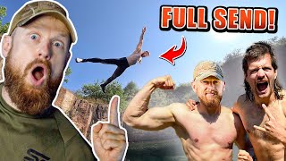 FULL SEND mit Jan Schlappen  Fritz Meinecke beim Klippenspringen mit ParkourProfi [upl. by Ecirtaed272]