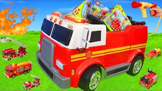 Fire Truck with Fire Fighting Equipment Toys [upl. by Eenal]