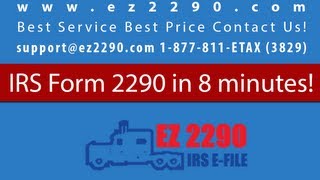 Form 2290 Online Filing 20192020  EFile HVUT Form 2290 With Ez2290com [upl. by Eichman]