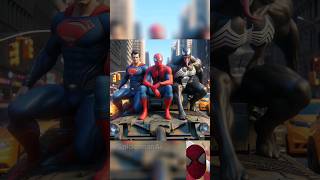 Spiderman Vs Venom Vs Superman spiderman marvel shorts [upl. by Enirehtahc]