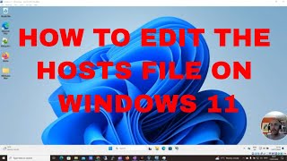 How to edit hosts file on windows 11 [upl. by Vincelette]