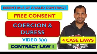 Coercion and Duress  Section 15 amp 19  Free Consent  Essentials of Valid Contract [upl. by Kwon964]