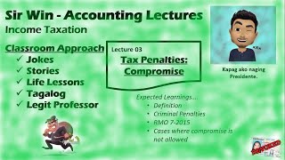 Lecture 03 Compromise Tax Penalties Income Tax [upl. by Thema]