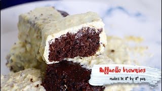 Raffaello Brownies Recipe Video  Bakestarters [upl. by Aivizt732]