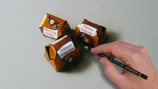 Ferrero Küsschen 3D Drawing 😋 [upl. by Airdnaed]