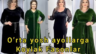 Oʼrta yosh ayollarga koylak fasonlar Ўрта ёш аёллар учун сонги койлак моделлари фасонлар [upl. by Liddie]