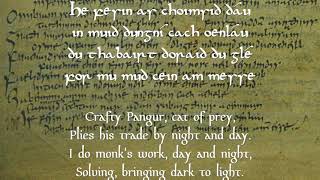 Pangur Bán A Poem of a Scribe and his Cat read in Old Irish [upl. by Marna]