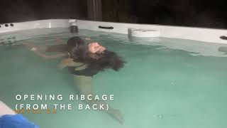 Swim Spa Watsu Opening Ribcage From the Back  adapted Healing Dance Technique [upl. by Onifur]